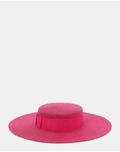 Morgan & Taylor - Macy Racewear Boater in Magenta Pink