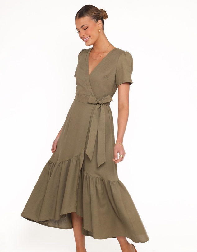 Petal & Pup - Leontine Midi Dress - Olive