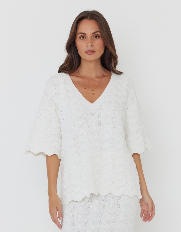 ALEXANDRA - Agape Top White