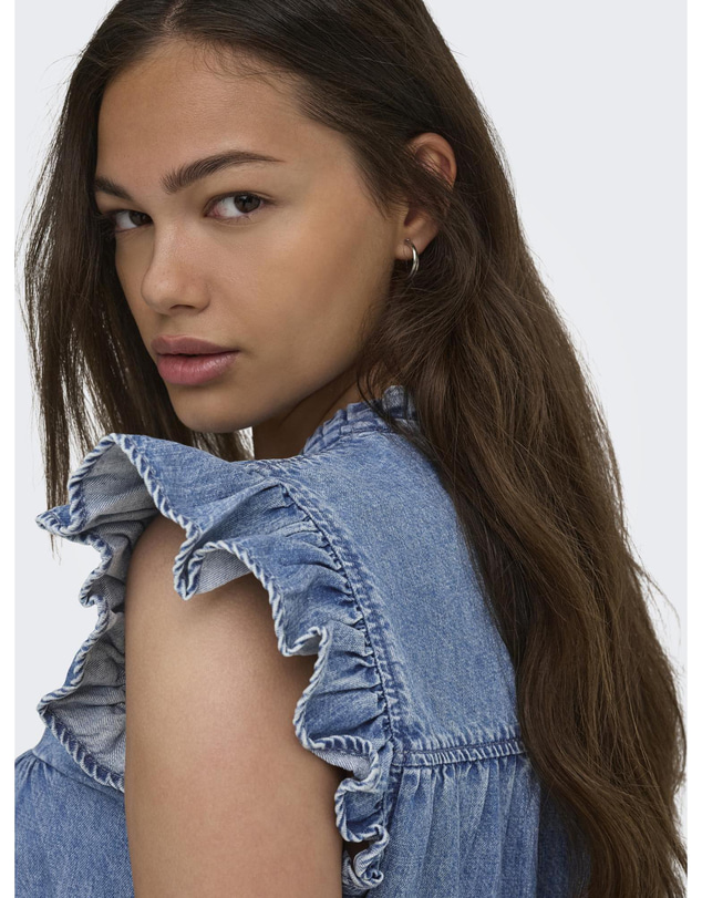 ONLY - Shania Frill Denim Dress