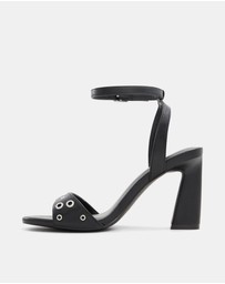 Call It Spring - Denverr Ankle Strap Eyelet Heels
