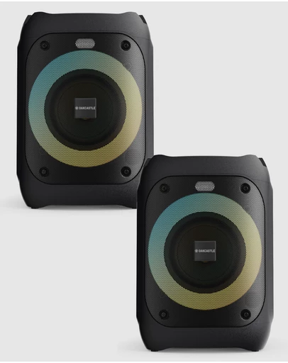 Majority - Majority PS100 - Bundled Party Speaker 40w Bluetooth Karaoke-DJ-Party-PA System - Black