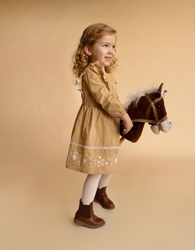 Bebe by Minihaha - Winnie Emb. Gingham Dress