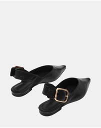 Steve Madden - Sianna Black Leather Flats