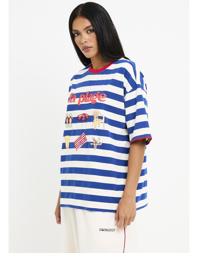 Subtitled - La Plage Stripe Short Sleeve T-Shirt