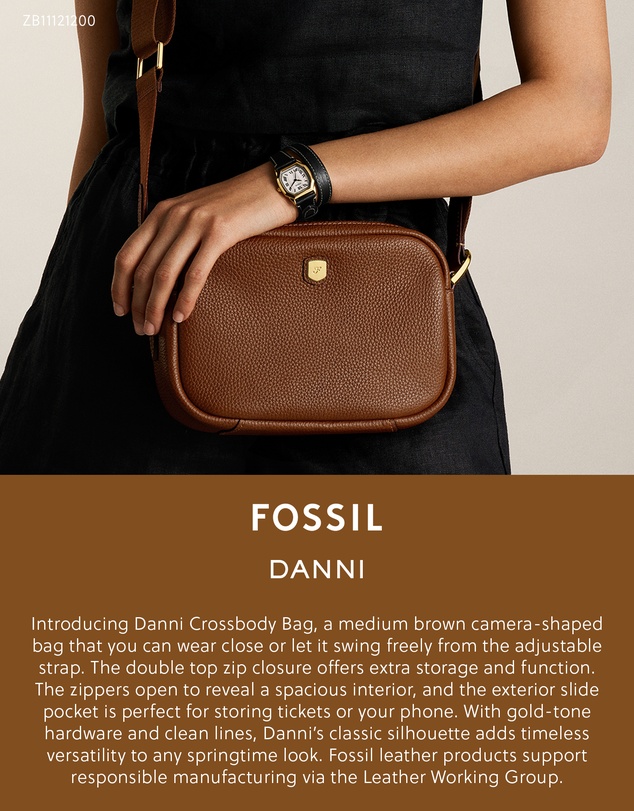 Fossil - Danni Brown Crossbody Bag