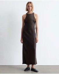 & Other Stories - Sleeveless Satin Midi Dress