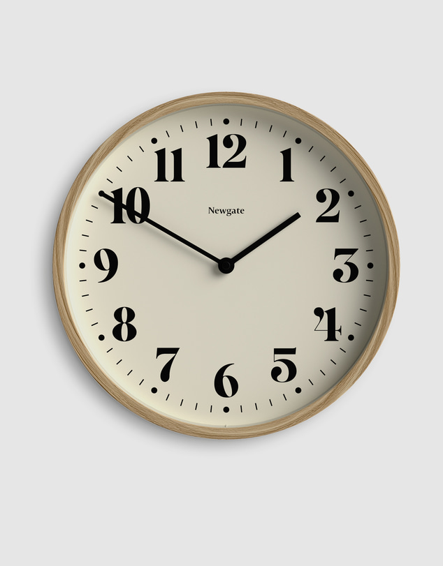 Newgate - Newgate Number Four Theatre Wall Clock-Faux Wood