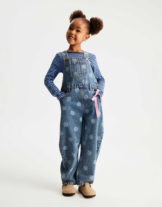 Cotton On Kids - Barrel Leg Denim Overall