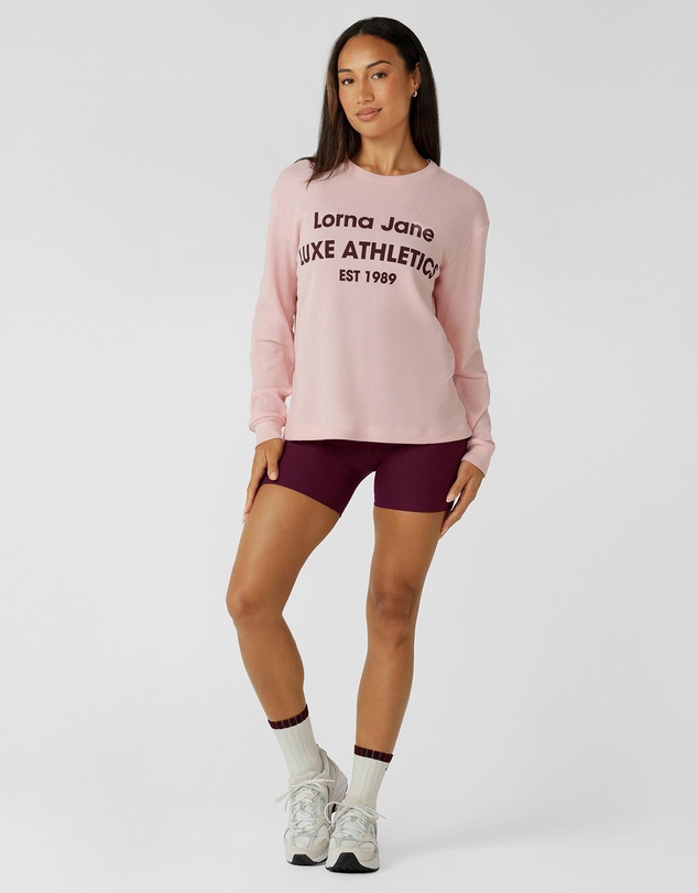 Lorna Jane - Off Duty Waffle Long Sleeve T-Shirt