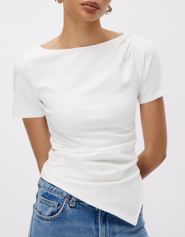 Minima Esenciales - Eliana Draped T-Shirt