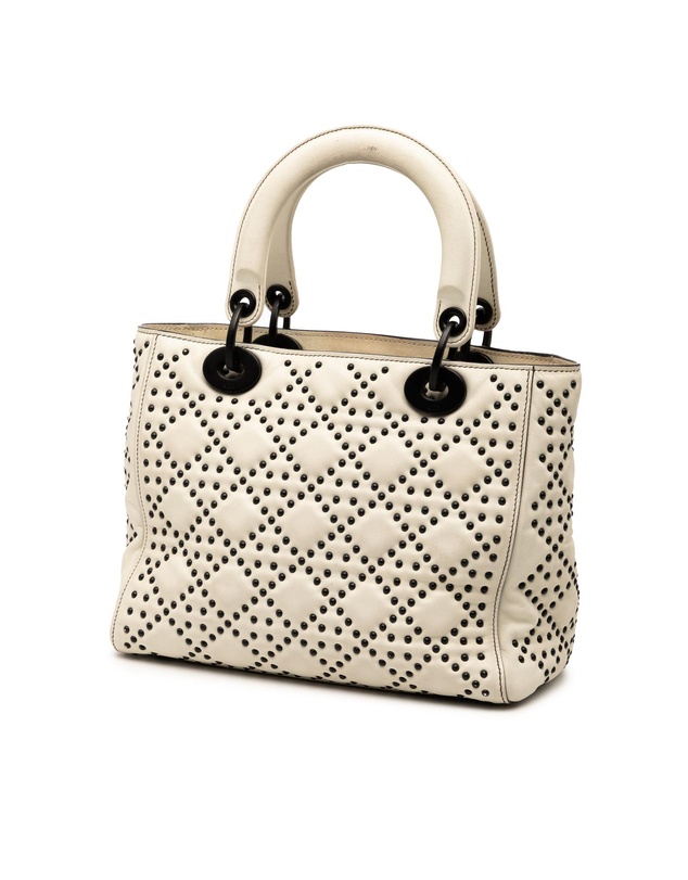 Pre-Loved by Azura Reborn - Pre-Loved Medium Lambskin Cannage Studded Supple Lady Dior