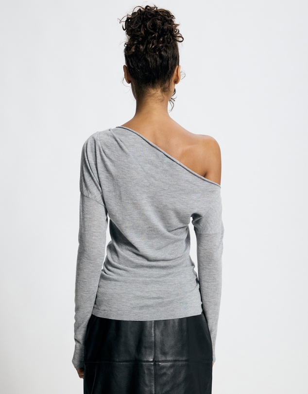 Lover - Medea Asymmetrical Wool Blend Top
