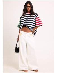 Subtitled - Aria Two Tone Relaxed Denim Jeans