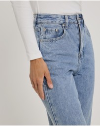 Atmos&Here - Mary Mid Rise Straight Leg Jeans