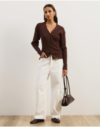 Atmos&Here - Nyla Button Front Knit Cardigan