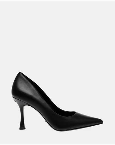 Steve Madden - Can-Do Black Leather Heels