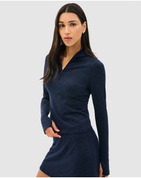 Splits59 - Stevie Active Rib Half Zip Waist Length