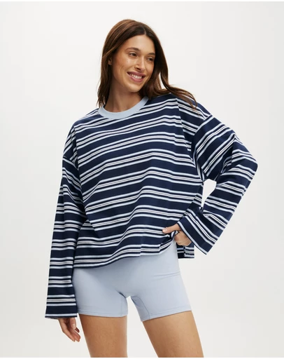 Cotton On Body Active - Long Sleeve Graphic Crew Sweatshirt