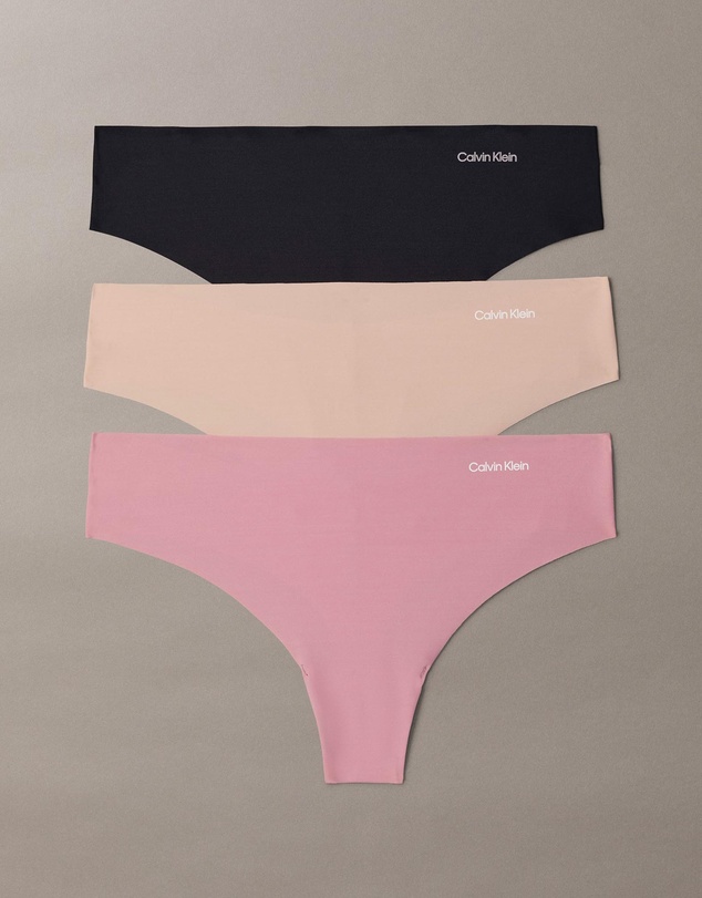 Calvin Klein - 3-Pack Invisibles Stretch Thongs