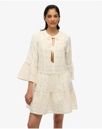 Superdry - Ibiza Long Sleeve Tiered Mini Dress