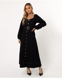 Petal & Pup - Mateo Long Sleeve Denim Dress - Black