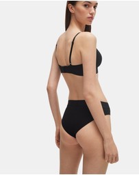 HUGO - Stretch-cotton regular-rise briefs with logo label