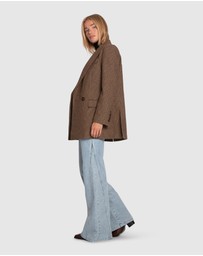 Belle & Bloom - Big Brother Talk Wool Blend Blazer
