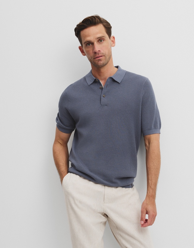 Country Road - Short Sleeve Good Earth Cotton Pique Knit Polo