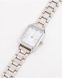 Lovisa - Silver Rectangle Roman Numeral Watch