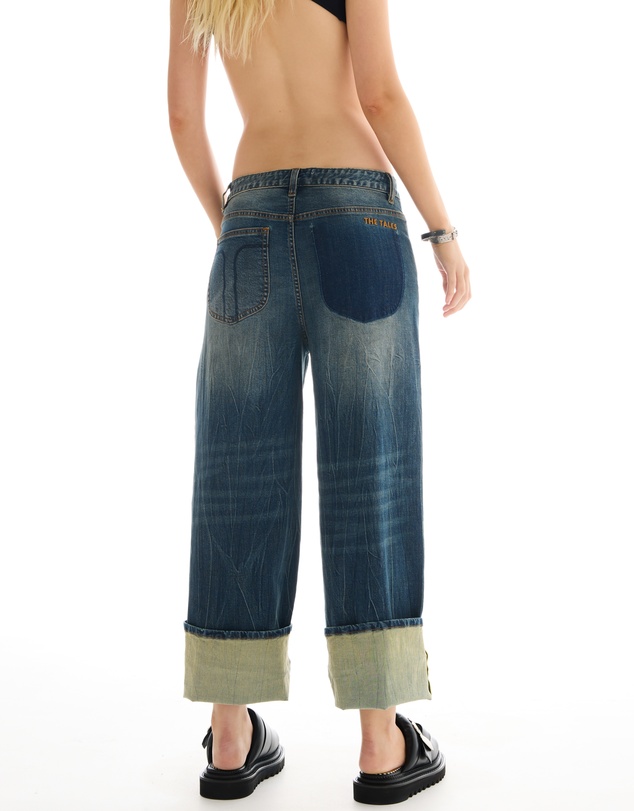 THE TALES - The Tales Selvedge Denim Cross Over Slouch Jeans