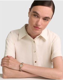 Furla - Delizia Silver and Yellow Gold-Tone Bracelet Watch