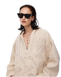THE TALES - Textured Flower Embroidered Hooded Jacket