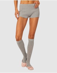 EDIKTED - Bow Time Knit Micro Shorts