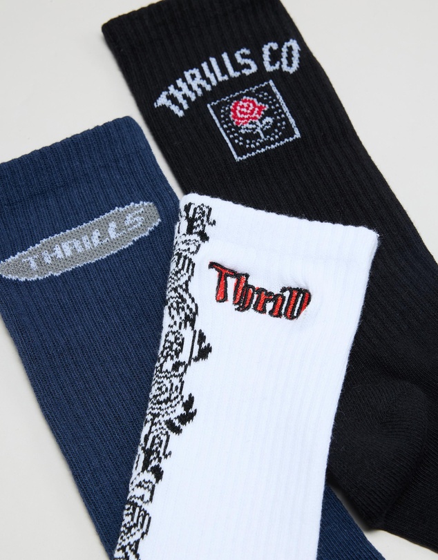 Thrills - Mixed 3 Pack Socks - ICONIC EXCLUSIVE