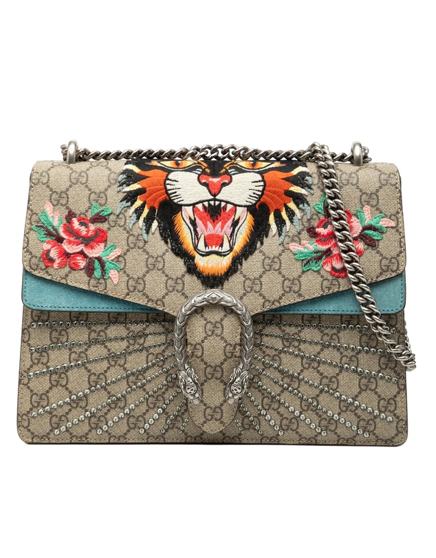 Pre-Loved by Azura Reborn - Pre-Loved Medium GG Supreme Embroidered Angry Cat Dionysus Shoulder Bag