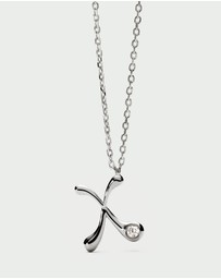 PDPAOLA - Initial 2026 X Silver Pendant Necklace