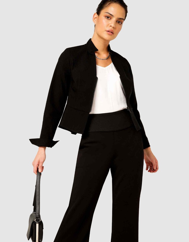 SACHA DRAKE - Front Zip Peplum Jacket