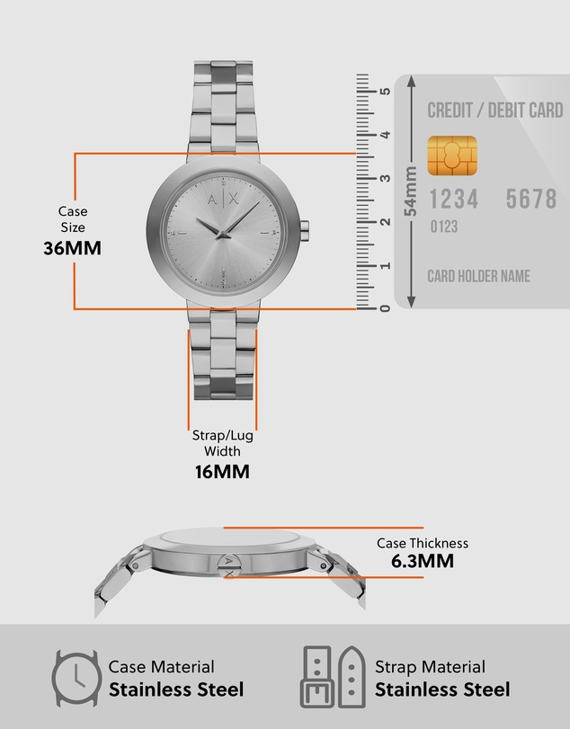 Armani Exchange - Silver Tone Analogue Watch