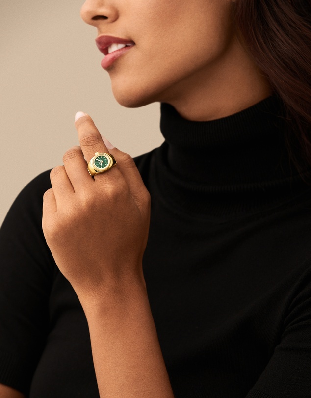 Fossil - Gold Tone Analogue Ring Watch