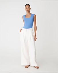 Forcast - Soho Rounded Square Neck Top