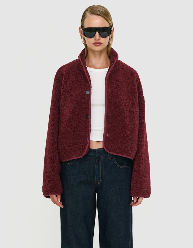 Staple the Label - Katya Crop Sherpa Jacket