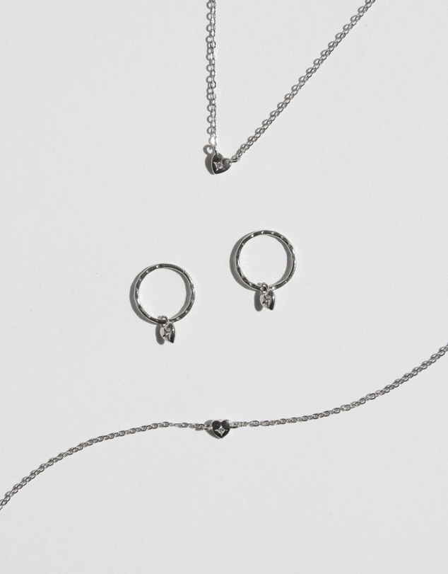 SAINT VALENTINE - The Mini Heart Duo Set - Silver
