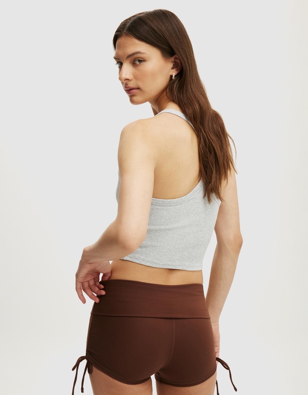 Cotton On Body Active - Ultra Soft Tie Side Roll Over Micro Shorts