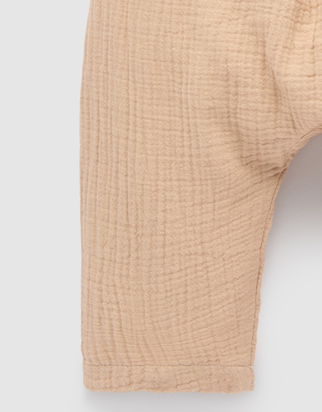 Purebaby - Slouchy Crinkle Cotton Pants -Kids-Babies