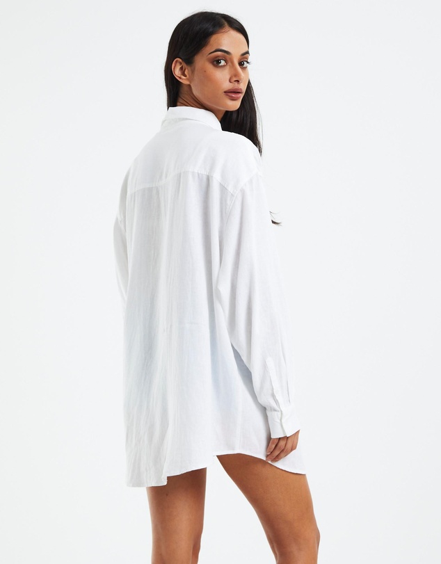 Subtitled - Avah Oversized Linen Shirt