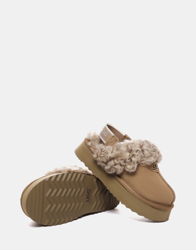 EVERAU - Australian Shepherd Ugg Waffle Curly Platform Cow Suede Upper House Shoes