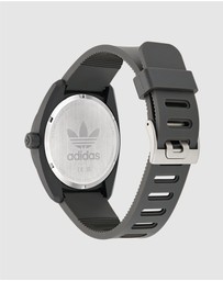 adidas Originals - Project Three 42mm Ceramic Case with Black Dial and Resin Strap