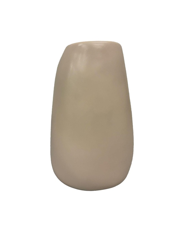 Urban Attitude - Urban Attitude RACH Large Vase Height 25.5cm, Width 17cm, Opening 6cm x 9cm - Stone Ivory