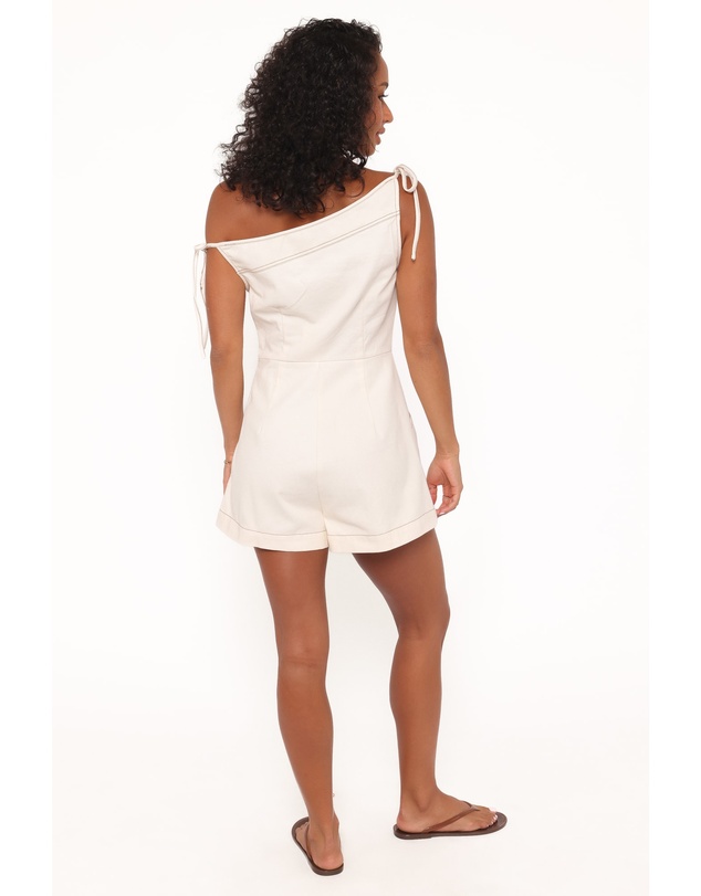 Petal & Pup - Tatum Off Shoulder Playsuit - Bone